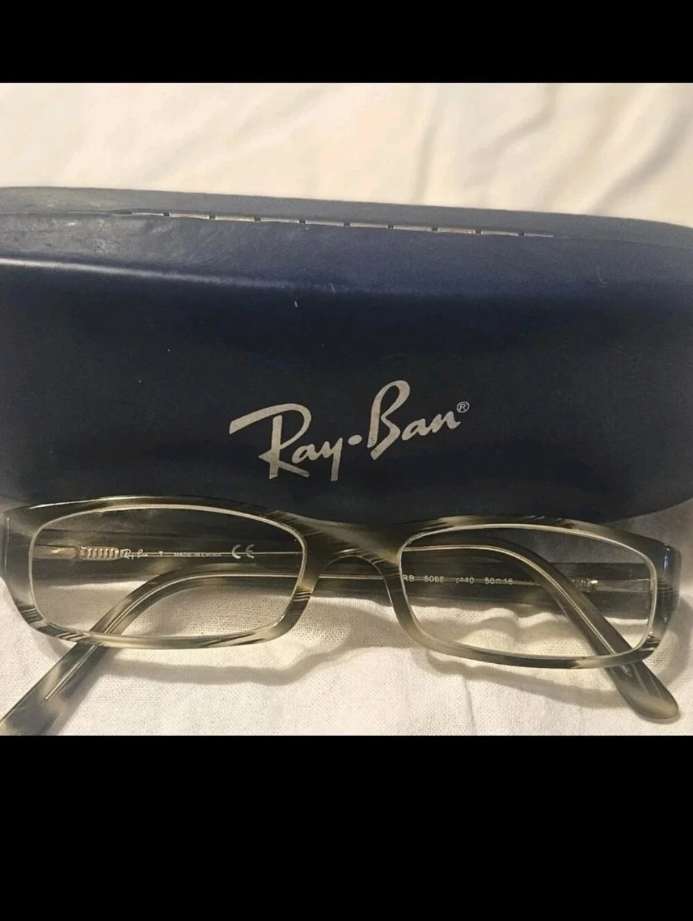 Ray Ban Eyeglasses RB 5088 2440 50 Size 55mm Optical Frame Multi Striped Grey